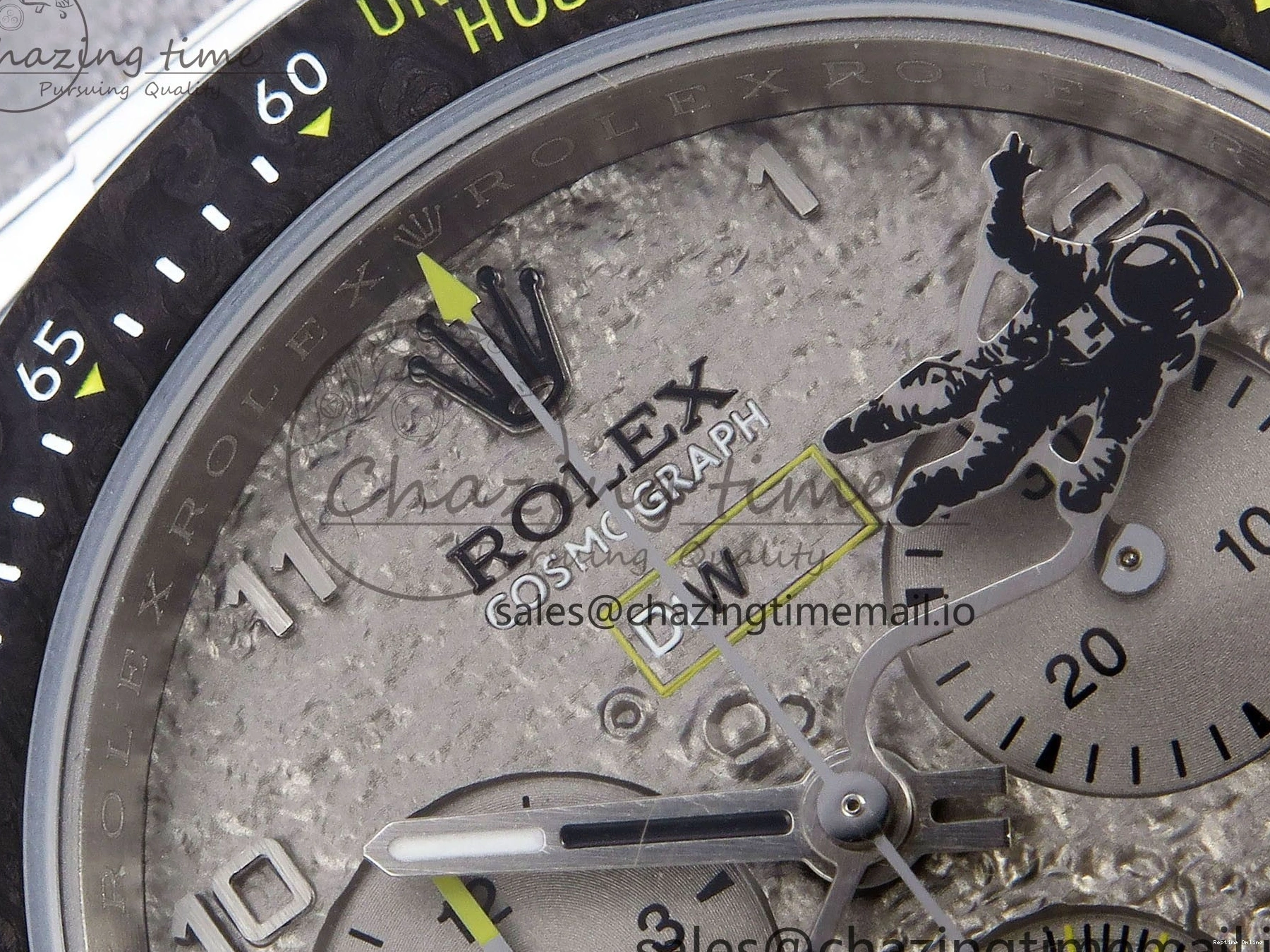 0505 Tailored Daytona DIW Space Mission Gray Textured Dial on Gray Nylon Strap A4130 Clone 1279